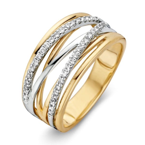 spoor Voorkomen bibliothecaris Excellent ring bicolor briljant RG415762-54 - Juwelier van Hooff