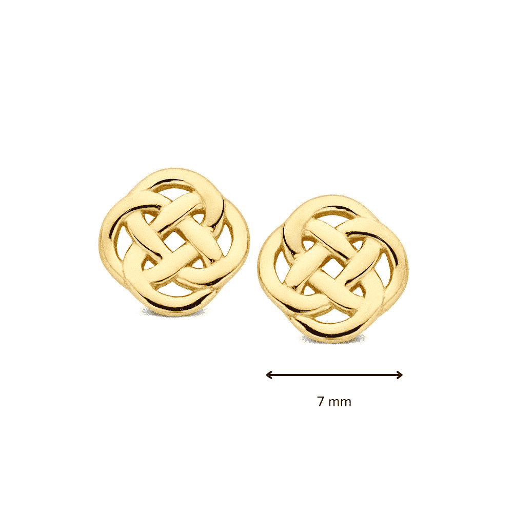 Excellent oorstekers geel goud OE107469
