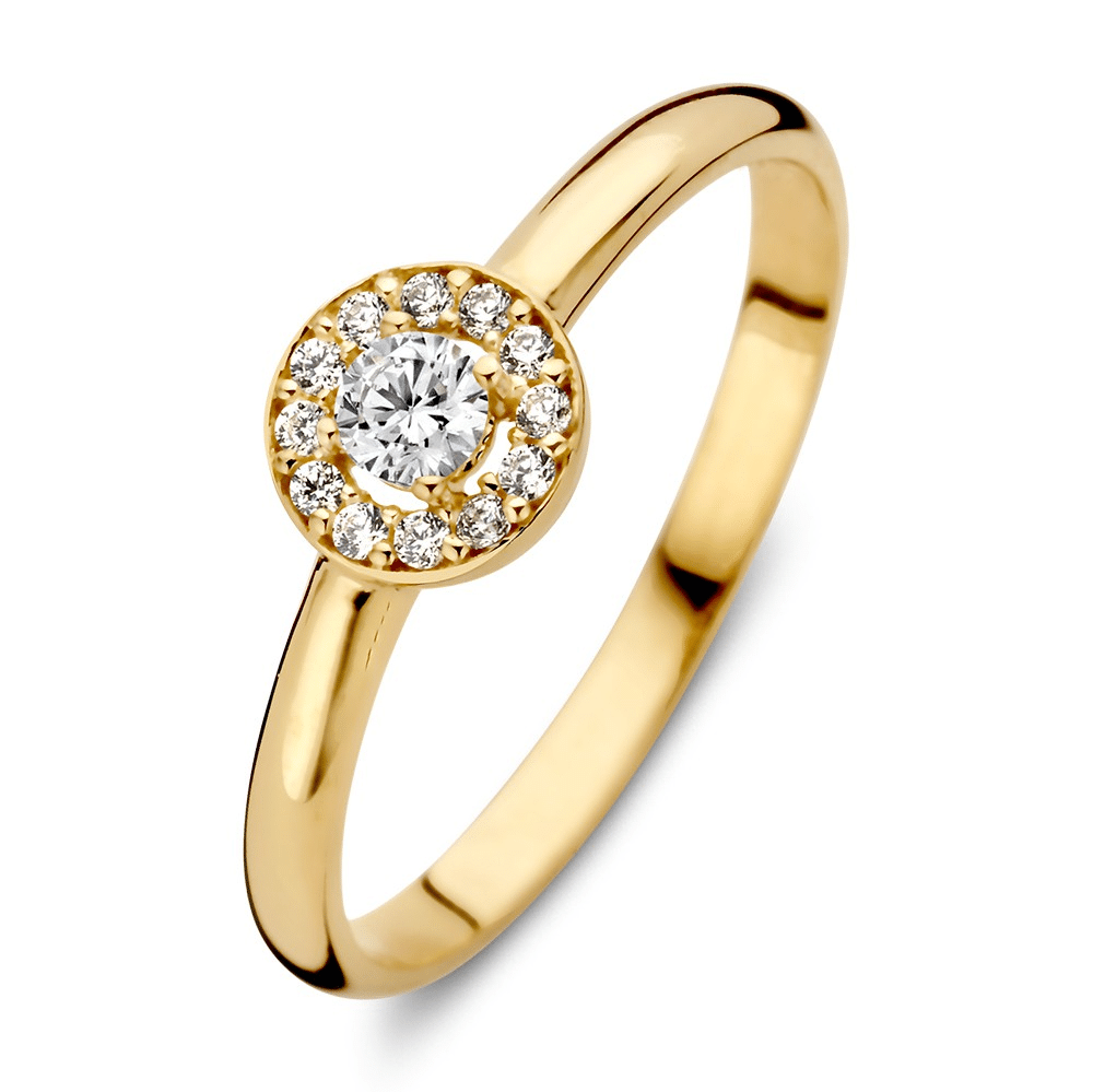 Excellent ring geelgoud zirkonia – RE127744