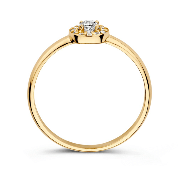 Excellent ring geelgoud zirkonia - RE127744