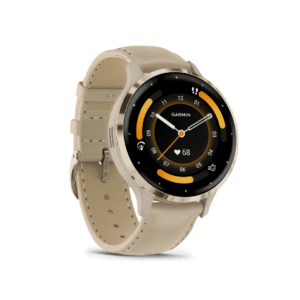Garmin Venu 3S met French Gray leder band - 010-02785-55