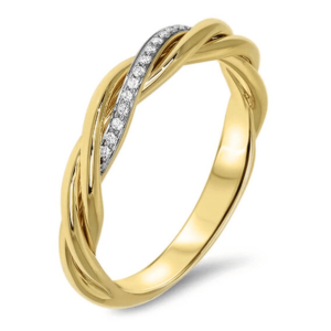 ring fantasie met diamant