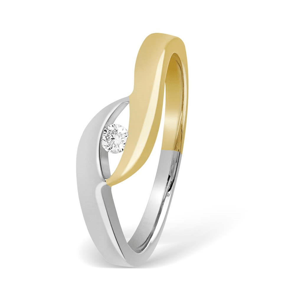 ring fantasie met diamant