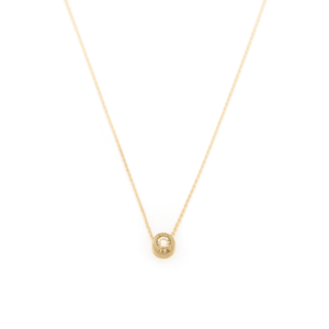 Roodgouden collier met diamant 0.03crt