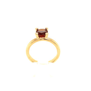 Geelgouden ring met Granaat