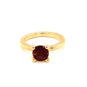 Geelgouden ring met Granaat