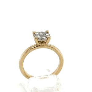 Geelgouden ring met pavé briljant Labgrown "Juweel uit de Peel"