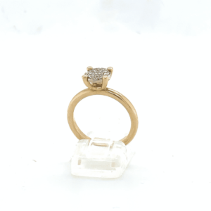 Geelgouden ring met pavé briljant Labgrown "Juweel uit de Peel"