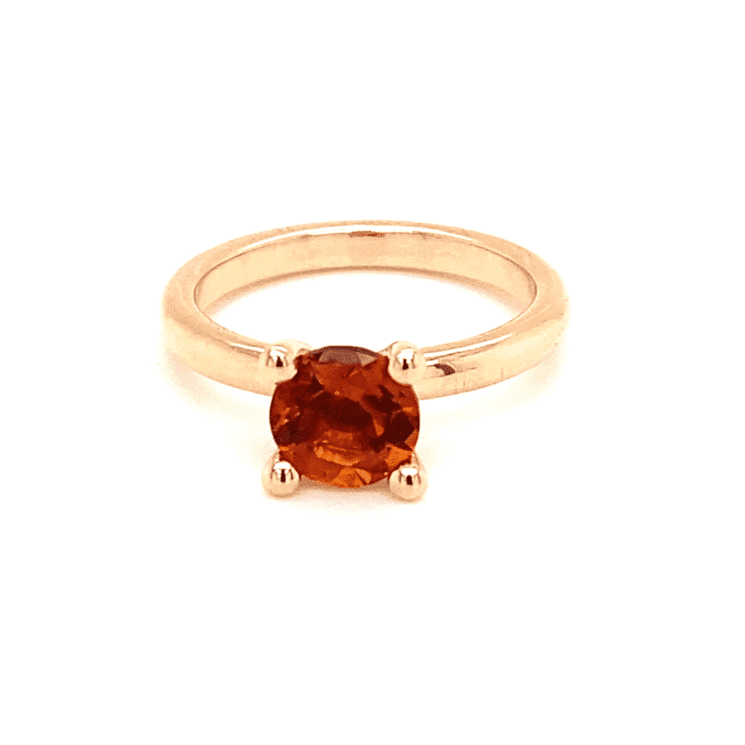 Roodgouden ring met Madeira Citrien "Juweel uit de Peel"