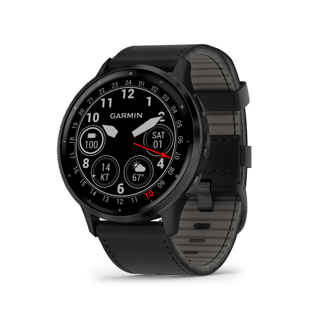 Garmin Venu 3 met zwart leder band – 010-02784-52