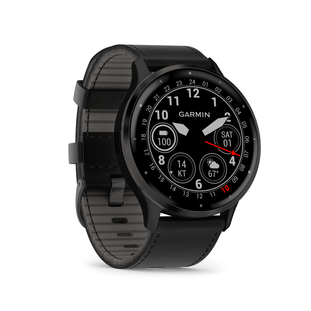 Garmin Venu 3 met zwart leder band – 010-02784-52