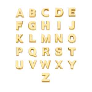 Geelgouden collier met letter M