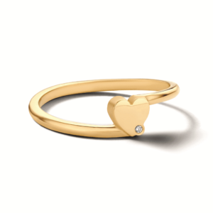 Geelgouden ring hart Entangle Blend