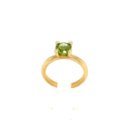 Geelgouden ring met Peridot