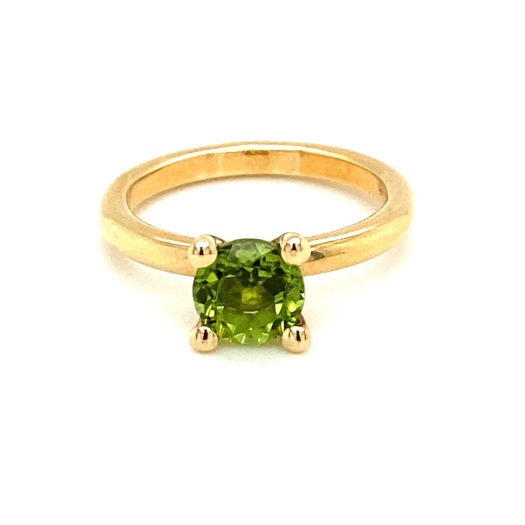 Geelgouden ring met Peridot