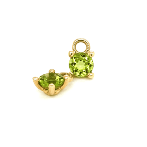 Peridot hangers voor creolen