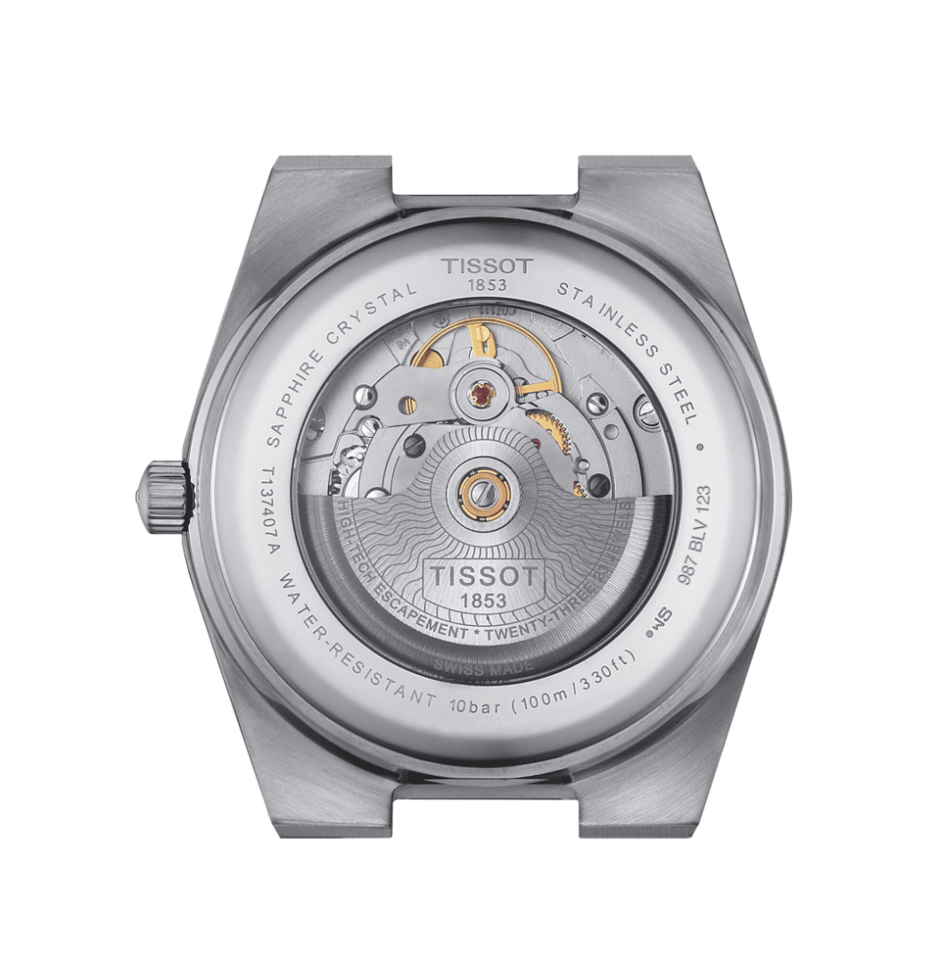 TISSOT PRX POWERMATIC 80 STEEL ; 18K GOLD BEZEL – T9314074104100
