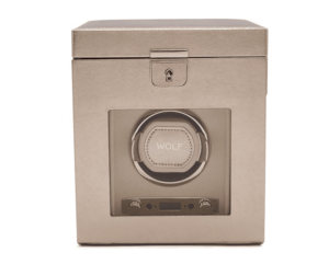 Wolf watch winder plus sieradenbox rosé goud