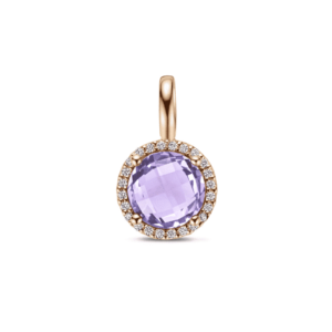 hanger amethist en diamant 0.09ct - 4401562
