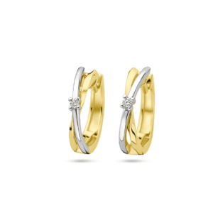 klapoorringen diamant 0.03ct (2x 0.015ct) - 4208959