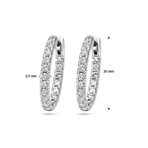 klapoorringen lab grown diamant 0.96ct (2x 0.48ct) - 4106180