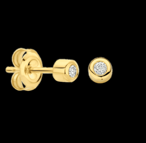 Oorstekers met diamant 2x0.10crt - 11165