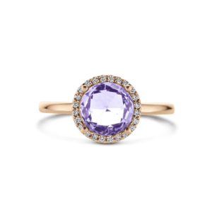ring amethist en diamant 0.09ct - 4401560