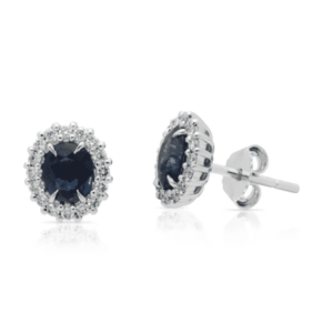 oorsieraad fantasie met diamant en saffier - GPP0758