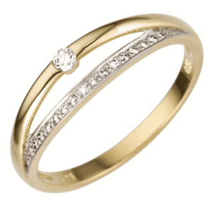 Ring fantasie met diamant - GB0782