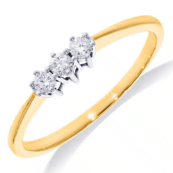 ring fantasie met diamant - GGA4956