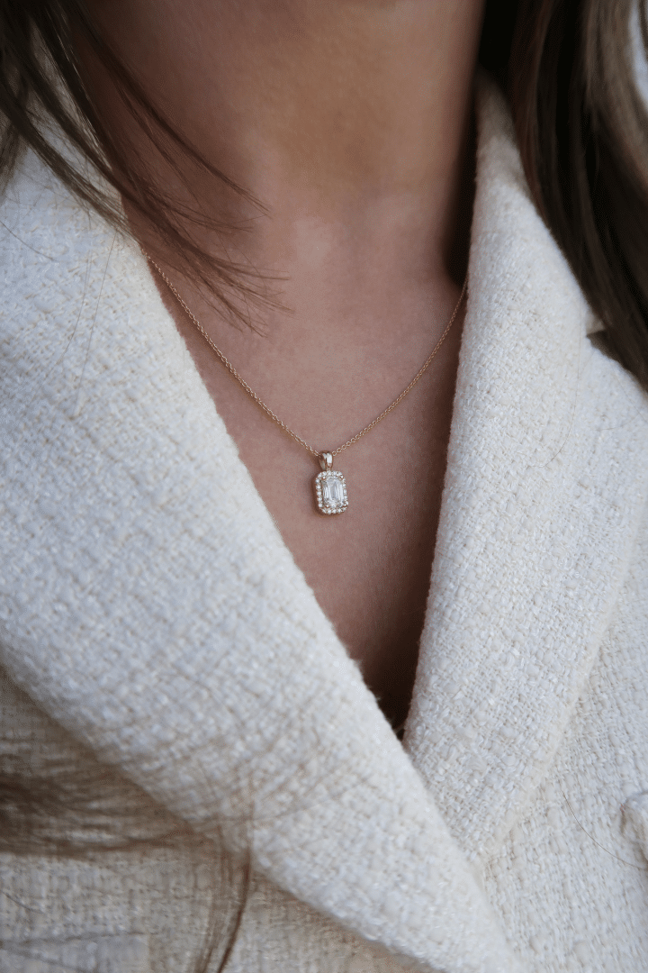 Hanger LabGrown diamant met emrald – GWR97