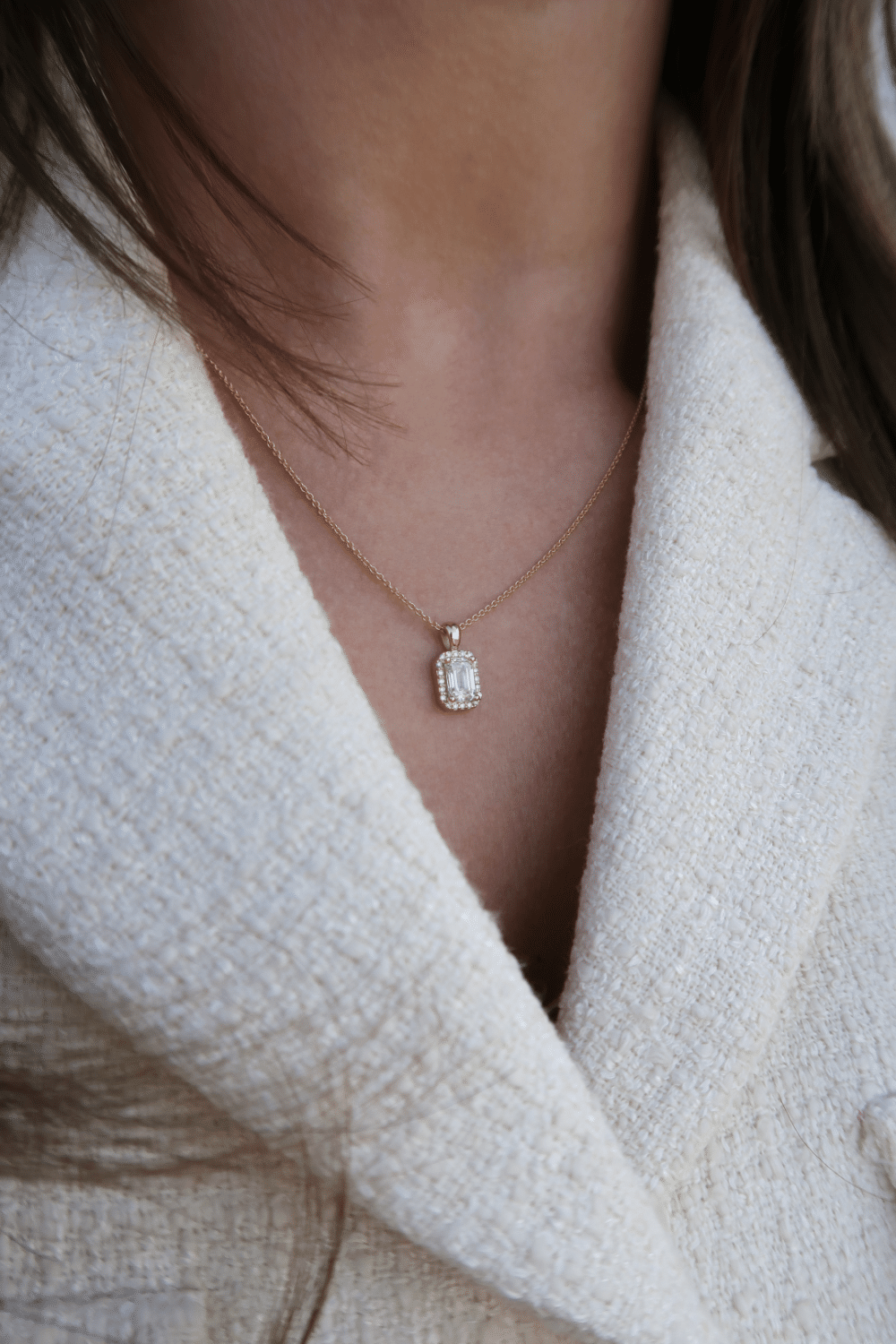 Hanger LabGrown diamant met emrald – GWR97