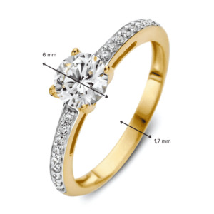 Ring fantasie met zirkonia - RB127562