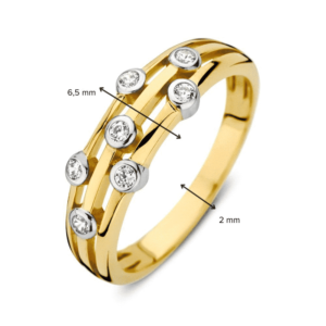 Ring fantasie met zirkonia - RB127857