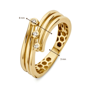 Ring fantasie met zirkonia - RM127769