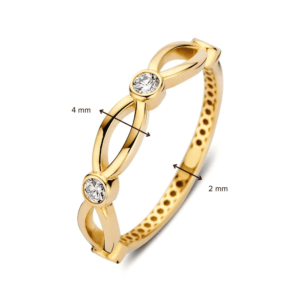 Ring fantasie met zirkonia - RM127991