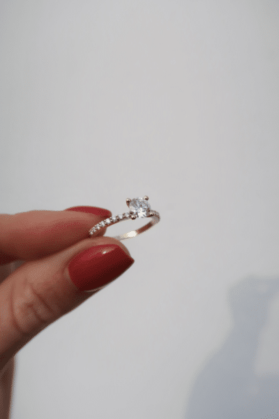 Ring LabGrown 0.50crt rond +16x0.01crt rond - GWR102