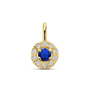 Geelgoud Milestone Halo September met collier 1.0mm - 11489/11006