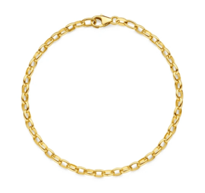 Schakelarmband 18cm massief witgoud - 21365