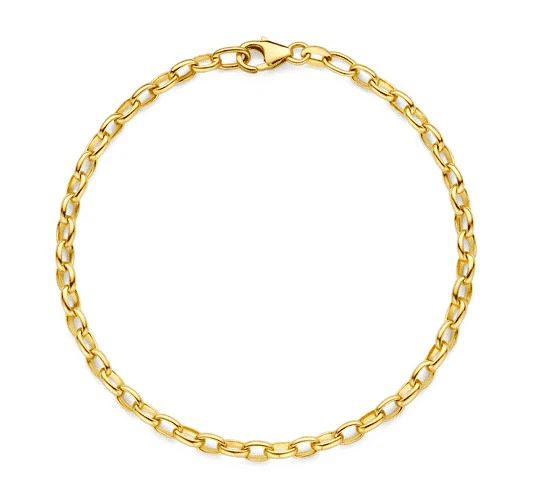 Schakelarmband 18cm massief witgoud - 21365