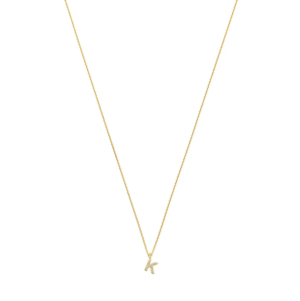 Collier 1.0mm met hanginitiaal letter M pavé - 11428-M