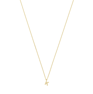 Collier 1.0mm met hanginitiaal pavé - 11428-J