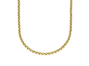 Geelgouden fantasie collier met karabijnhaak - 17.035C-geel