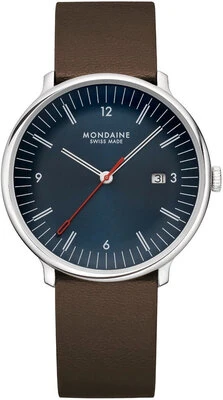 Doppio 41mm staal leer bruin - MLE.41240.LGV